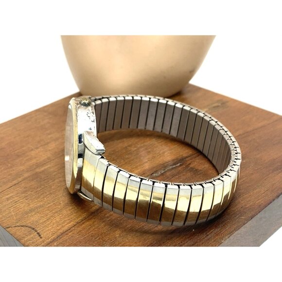 Timex Men's Watch T2H311 Indiglo White Dial Quartz Two Tone Expansion Band 35mm - Picture 9 of 14